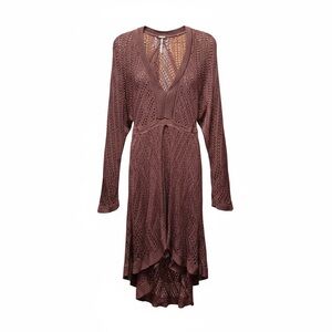 Free People Crochet Stretchy Rust Dresss Large